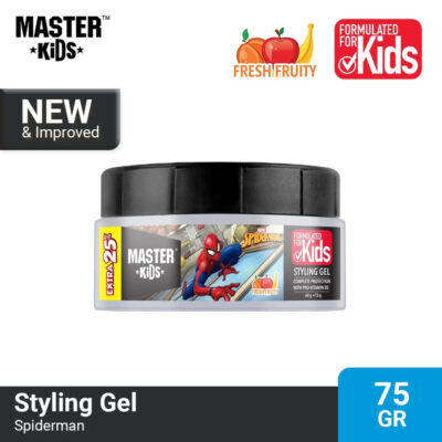 Master Kids Styling Gel Spiderman Jar 75gr - Minyak Rambut Anak / Pomade Anak thumbnail 4