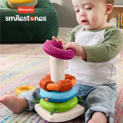Fisher-Price Sensory Rock-A-Stack Roly-Poly Stacking Toy - Mainan Edukasi Anak 6m+ thumbnail 4