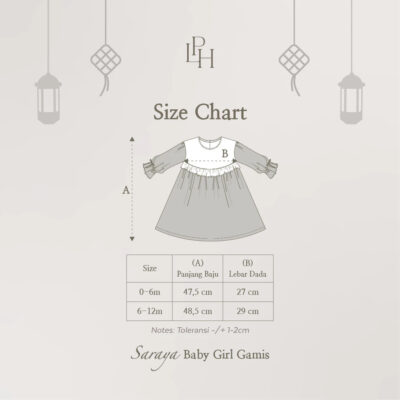 Little Palmerhaus Saraya Baby Girl Gamis (Baju Gamis Bayi Usia 0-12 Bulan) - Baju Lebaran 2026 thumbnail 8