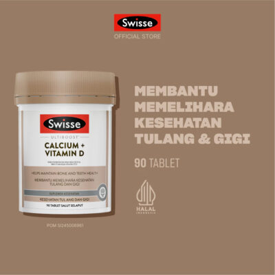 Swisse Ultiboost Calcium & Vitamin D - Suplemen Kalsium & Vit D3 Halal thumbnail 2