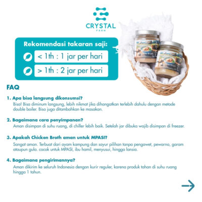 Crystal of The Sea | Chicken Broth (100gr) / Kaldu Ayam Kampung Kaldu MPASI Natural Non MSG Sehat thumbnail 4