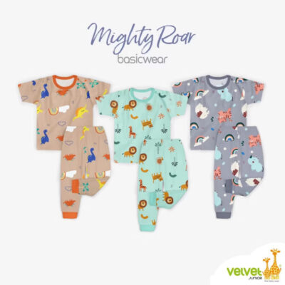 Velvet Stelan Oblong Pendek Panjang Kancing Pundak Mighty Roar ( 1 Stel ) thumbnail 2