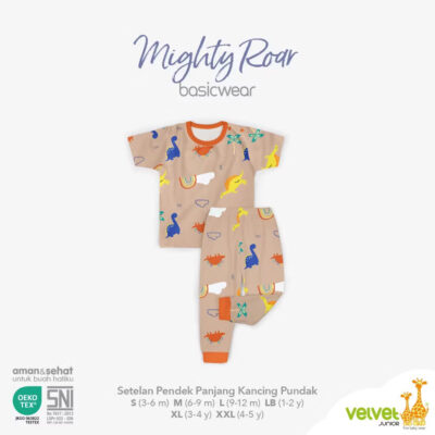 Velvet Stelan Oblong Pendek Panjang Kancing Pundak Mighty Roar ( 1 Stel ) thumbnail 3