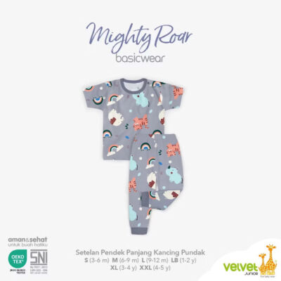 Velvet Stelan Oblong Pendek Panjang Kancing Pundak Mighty Roar ( 1 Stel ) thumbnail 4