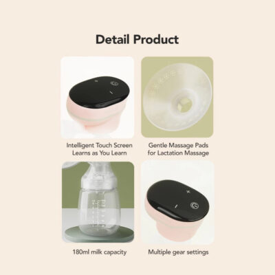 Sakumini Electric Breast Pump Portable Pompa ASI Bayi Elektrik Pink / White thumbnail 8