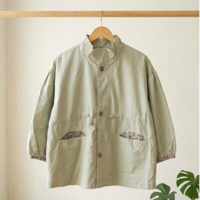 Jaket Parka Anak Perempuan Serut Pinggang Detail Kantong Floral Casual Jacket thumbnail 2