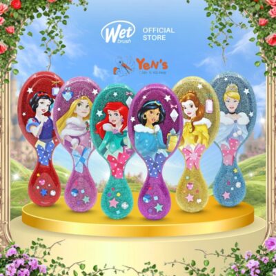 Wetbrush Mini Disney Glitter Ball - Sisir Rambut Anti Kusut Anti Rontok Detangle Hair Brush (1 Pcs)