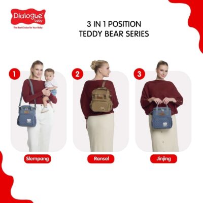Dialogue Baby Cooler Bag Bayi Teddy Bear Series 3 in 1 Multifungsi - DGC1028 thumbnail 5