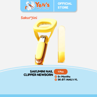 Sakumini Nail Clipper Newborn -Gunting Kuku Anak/Dewasa Safety Magnifier Kaca Pembesar & LED Trimmer