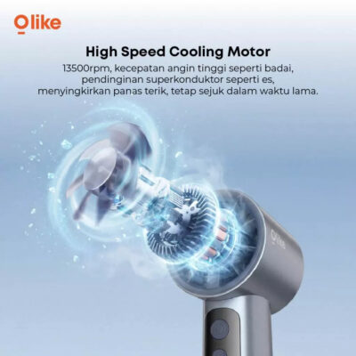 Olike Turbo MIni Fan PF6S Cooling Technology KIpas Angin Mini Portable Kipas Angin Digital Display Adjustable thumbnail 5