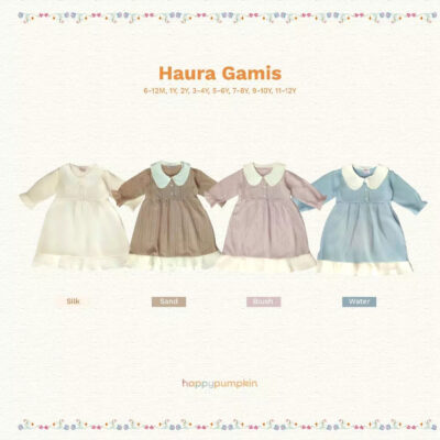 Happy Pumpkin Haura Gamis - Serene Dress Anak Perempuan (6 bulan -12 Tahun) - Baju Muslim Anak