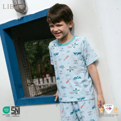 LIBBY Setelan Piyama Panjang Anak Laki Laki Perempuan Motif Unisex (1 stel) WOW Vibes Series thumbnail 2