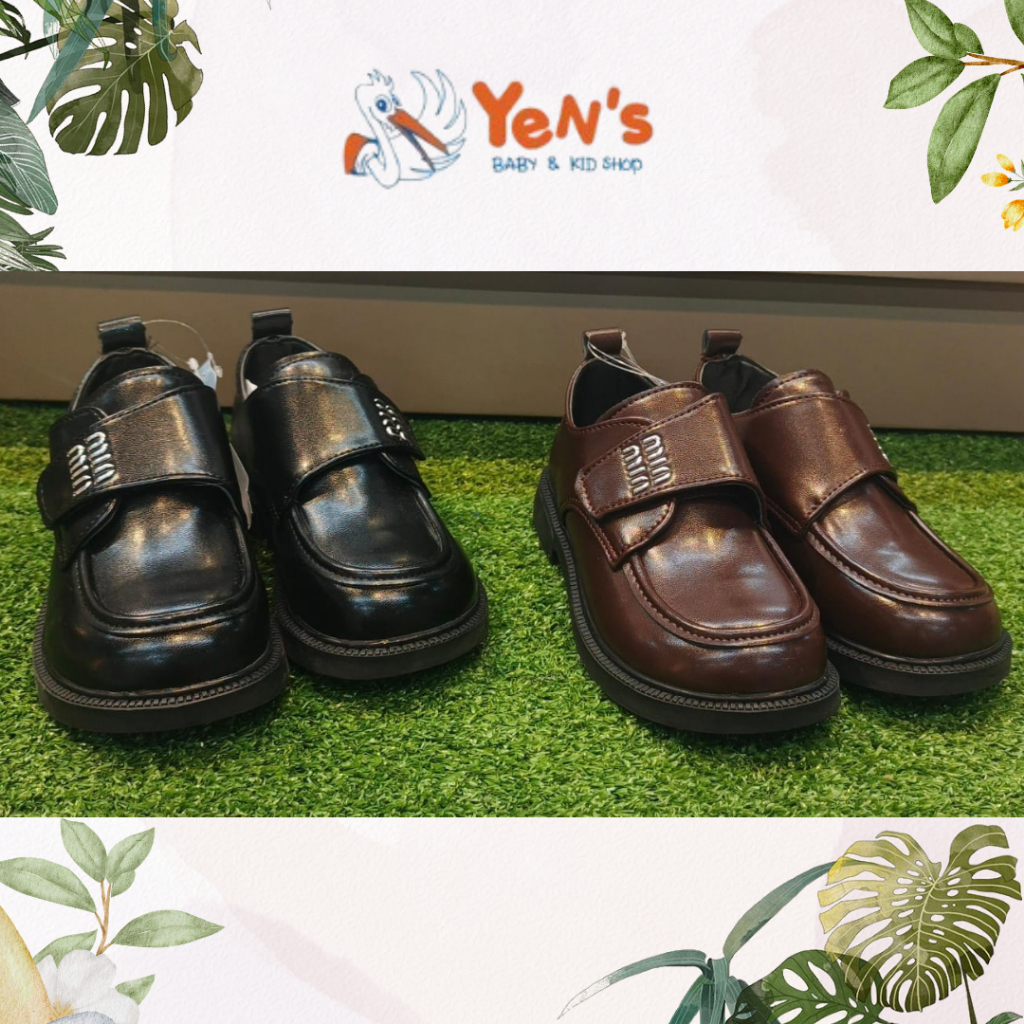 Sepatu Pantofel Anak Formal & Casual - Bahan Kulit Sintetis Premium Anti Slip