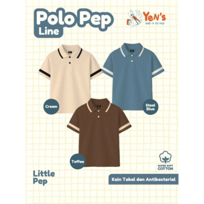 Little Pep - Polo Pep Line - Baju Polo Tshirt Anak Laki Laki - Baju Atasan Anak SNI