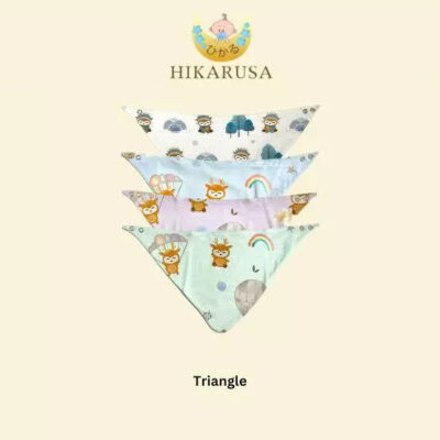 Hikarusa celemek bayi Tencel , Bib segitiga, Bib oval thumbnail 2