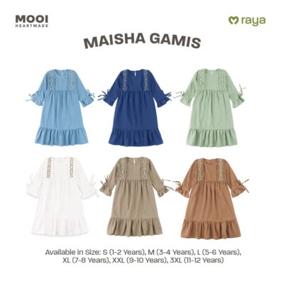 Mooi Dress Anak Gamis Anak Perempuan Raya Collection Maisha Gamis SNI ( 1 PCS ) thumbnail 9