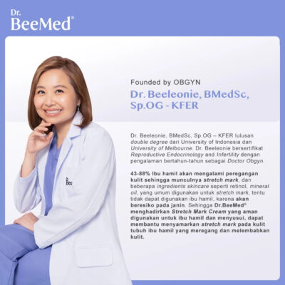 Dr.BeeMed Stretch Mark Cream 100g - Krim Menyamarkan Stretch Mark Ibu Hamil & Menyusui [BPOM] thumbnail 4