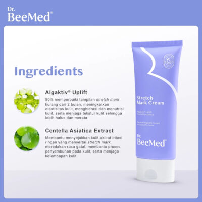 Dr.BeeMed Stretch Mark Cream 100g - Krim Menyamarkan Stretch Mark Ibu Hamil & Menyusui [BPOM] thumbnail 5