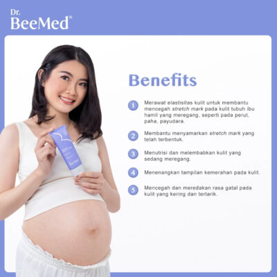 Dr.BeeMed Stretch Mark Cream 100g - Krim Menyamarkan Stretch Mark Ibu Hamil & Menyusui [BPOM] thumbnail 6