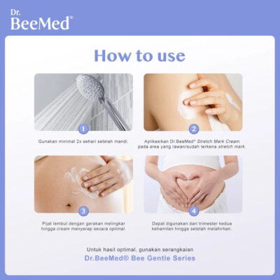 Dr.BeeMed Stretch Mark Cream 100g - Krim Menyamarkan Stretch Mark Ibu Hamil & Menyusui [BPOM] thumbnail 7