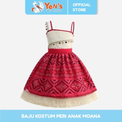 Baju Kostum Moana Anak Perempuan - Dress Pesta Karakter disney princess