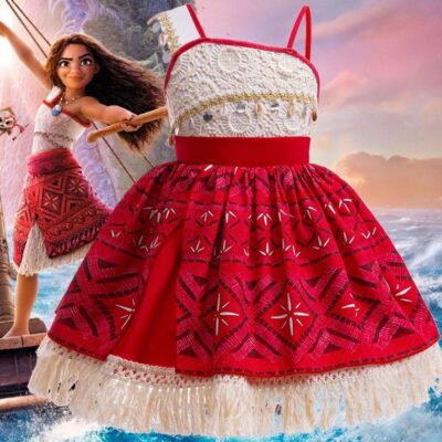 Baju Kostum Moana Anak Perempuan - Dress Pesta Karakter disney princess thumbnail 3