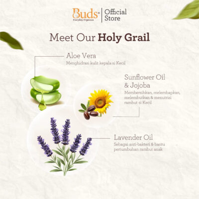 Buds Organics Everyday Shampoo 225ML - Sampo Mandi Perawatan Kulit Bayi dan Anak thumbnail 2