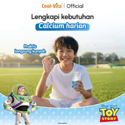 Coolvita Milk Calcium Chewable Tablets Original Flavor 1 Botol - Suplemen Kesehatan Tablet Kunyah Kalsium thumbnail 4