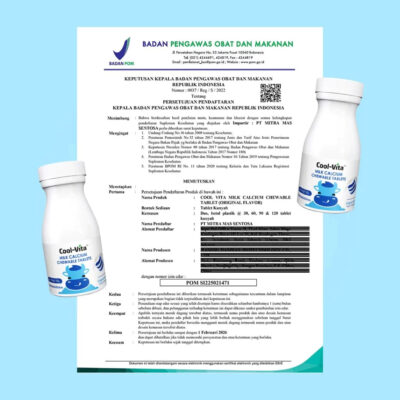 Coolvita Milk Calcium Chewable Tablets Original Flavor 1 Botol - Suplemen Kesehatan Tablet Kunyah Kalsium thumbnail 7