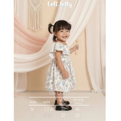 Loli Jolly Dress Anak Valerie Dress Bunga Gaun Anak Perempuan 1 - 4 tahun thumbnail 4