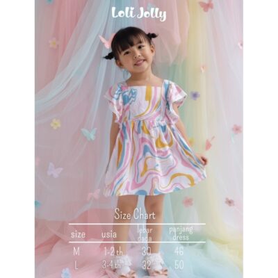 Loli Jolly Dress Anak Valerie Dress Bunga Gaun Anak Perempuan 1 - 4 tahun thumbnail 7