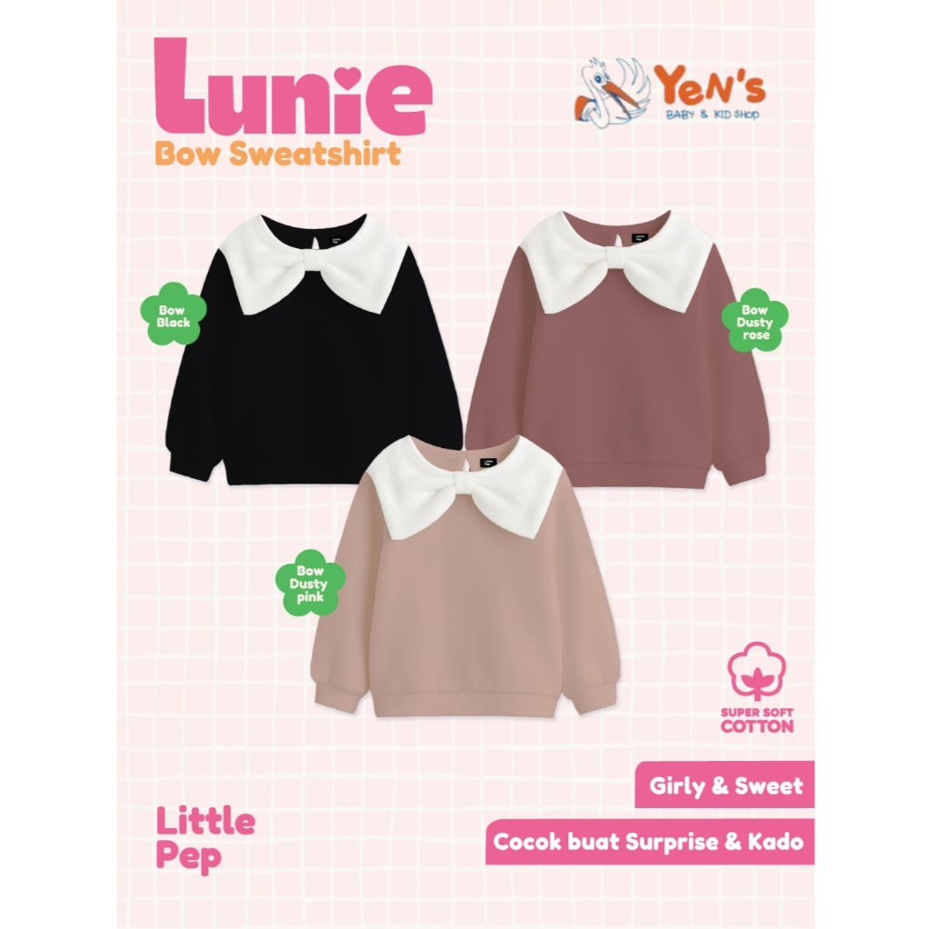 Lunie - Bow Sweatshirt - Sweater anak perempuan SNI