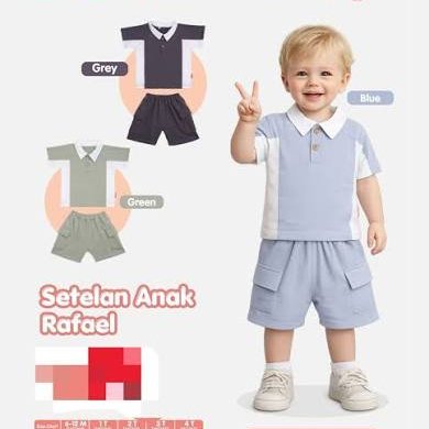 Dialogue Apparel Setelan Anak Rafael - Set Baju Kemeja Polo & Celana Pendek Cargo Anak Premium