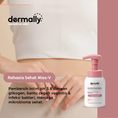 Dermally IntimCare Foam Wash 50ml / 200ml - Pembersih kewanitaan pH 3.8 thumbnail 3