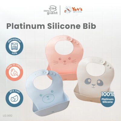Little Giant PLATINUM SILICONE BIB | Celemek MPASI | Silicone Platinum Food Grade