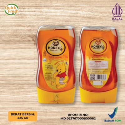 Quick Fresh Honey / Madu Asli 425G (Squeeze) Disney - Rasa dan aroma alami thumbnail 2