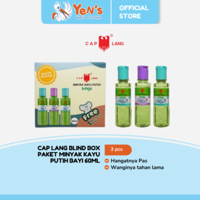 CAP LANG Blind Box Paket Minyak Kayu Putih Bayi 3 pcs 60 ml Free Bag Charm Koala (Random)