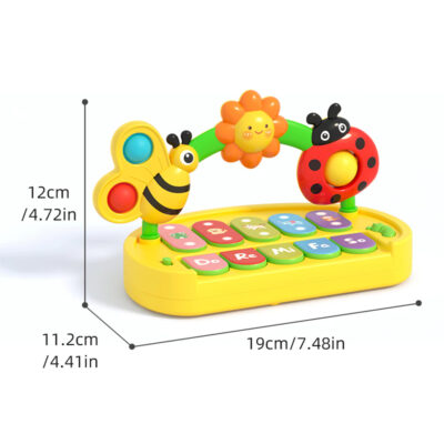 Sakumini Mainan Edukasi Piano 4 Mode Musik Lampu Musical Light Up Anak Bayi ( 1 PCS ) thumbnail 8