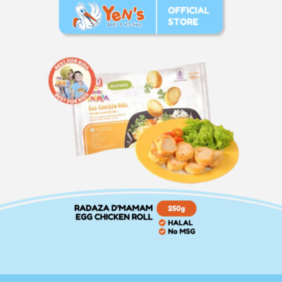 Radaza D'MAMAM Egg Chicken Roll 250g No MSG Cemilan Lauk Praktis Anak MPASI Bento Frozen BPOM HALAL