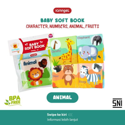 IQAngel Baby Soft Book 10x10cm | Mainan Edukasi Buku Kain untuk Melatih Sensorik Motorik Anak & Bayi thumbnail 7