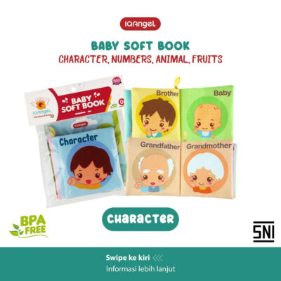 IQAngel Baby Soft Book 10x10cm | Mainan Edukasi Buku Kain untuk Melatih Sensorik Motorik Anak & Bayi thumbnail 9