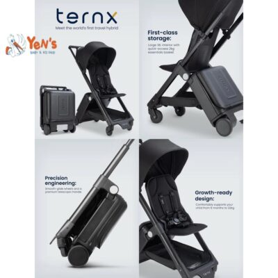 Ternx Carry On Luggage Stroller (Koper & Stroller 2-in-1 Premium untuk Traveling) Kanopi UPF 50+