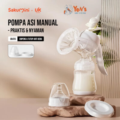 Sakumini Pompa Asi Manual Breast Pump Portable Anti Backflow Hisap Kuat BPA Free, Food Grade