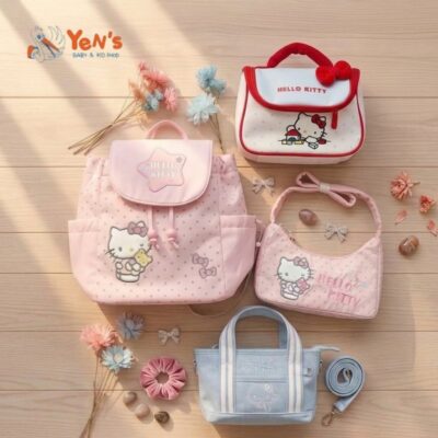 Koleksi Tas Hello Kitty Premium – Ransel Serut, Shoulder Bag Pink & Sling Bag Denim Casual