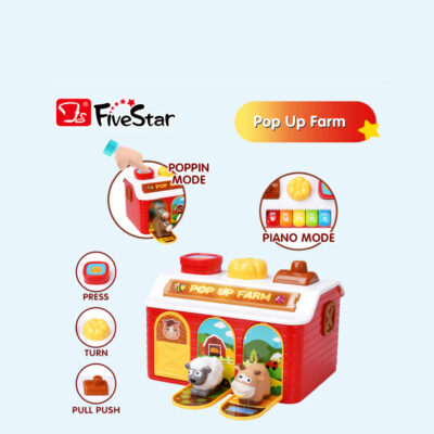 Five Star Mainan Anak Montessori - Mainan Edukasi Pop Up Farm thumbnail 4