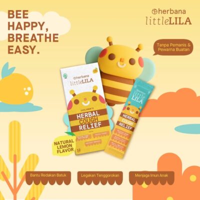 Herbana Little Lila Children's Herbal Cough Relief Meredakan Batuk, Melegakan Tenggorokan, Memelihara Imunitas Anak Halal thumbnail 3