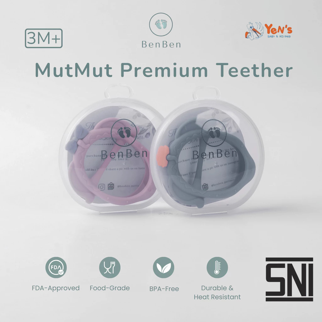 BenBen Mutmut Premium Teether Free Teether Case - BPA Free & FDA Approved