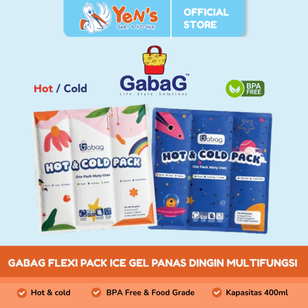 GabaG Flexi Pack Ice Gel Panas Dingin Multifungsi untuk ASI,MPASI,makanan minuman & Kompres BPA FREE