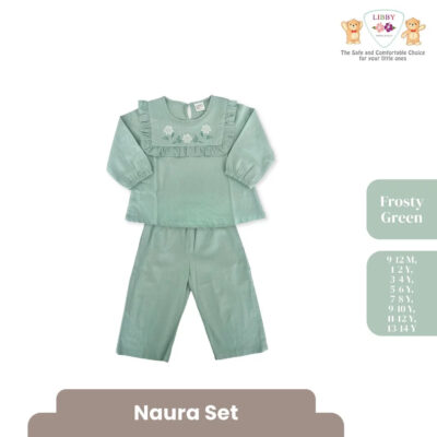 LIBBY Naura Set - Setelan Baju Tunik Muslim Anak Perempuan Set Baju Muslim ( 1 STEL ) thumbnail 3