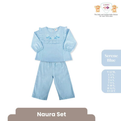 LIBBY Naura Set - Setelan Baju Tunik Muslim Anak Perempuan Set Baju Muslim ( 1 STEL ) thumbnail 5